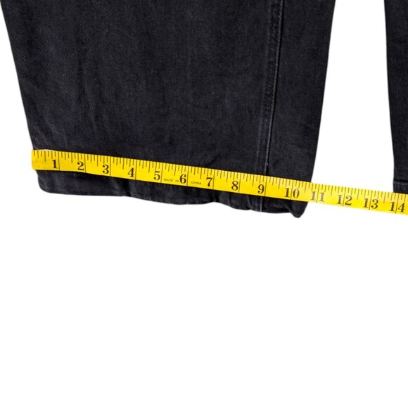 GAP High Stride Wide Leg Jeans Womens Black High Rise Denim Size 28 / 6 Short - Picture 11 of 11
